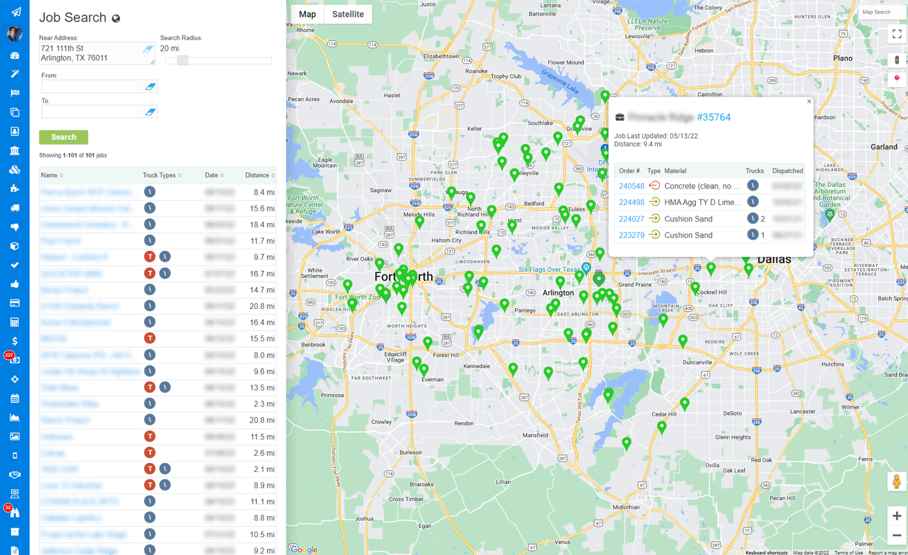 Bespoke map search software